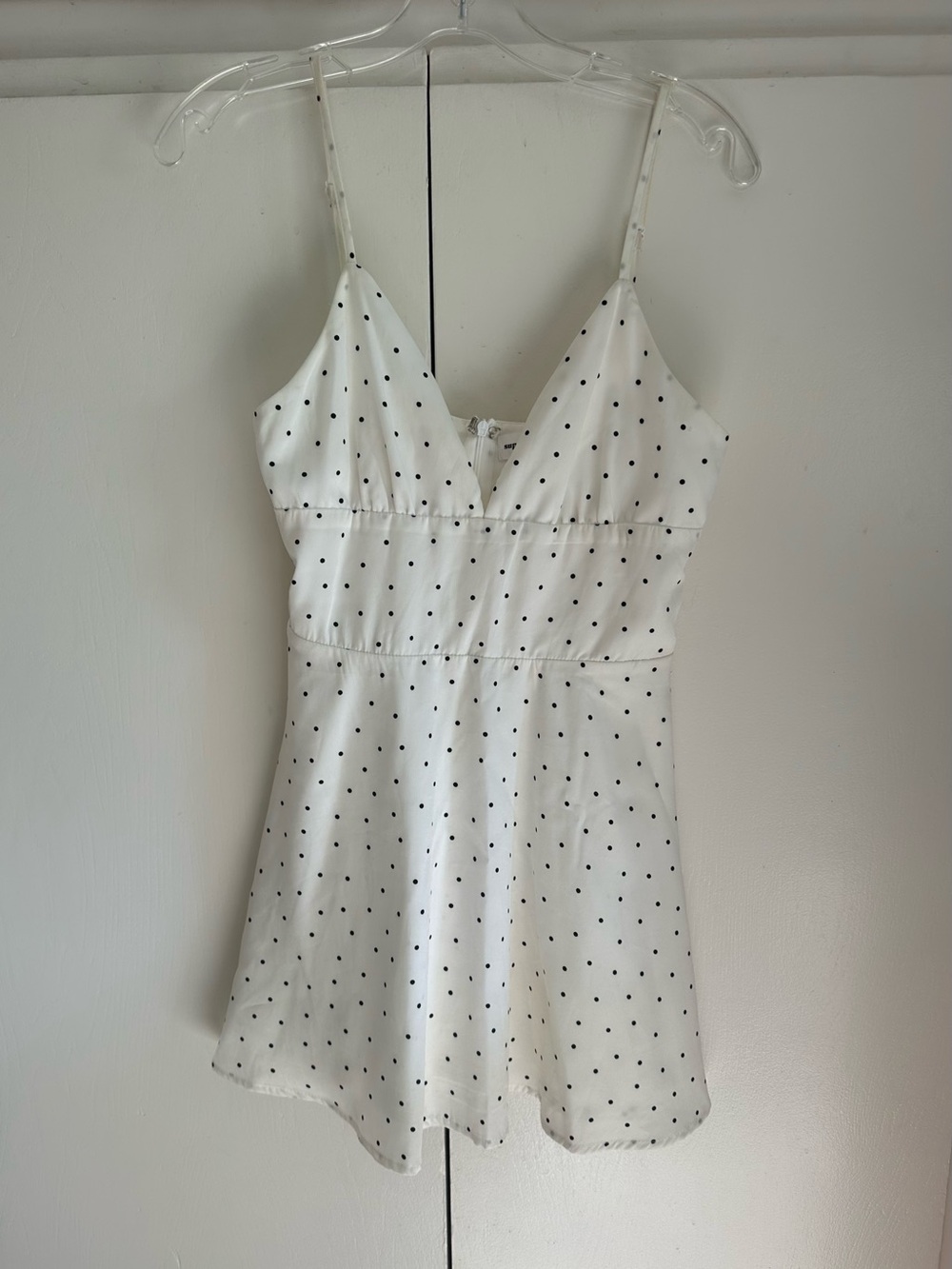 Super Down Polka Dot Mini Dress Women Size Small